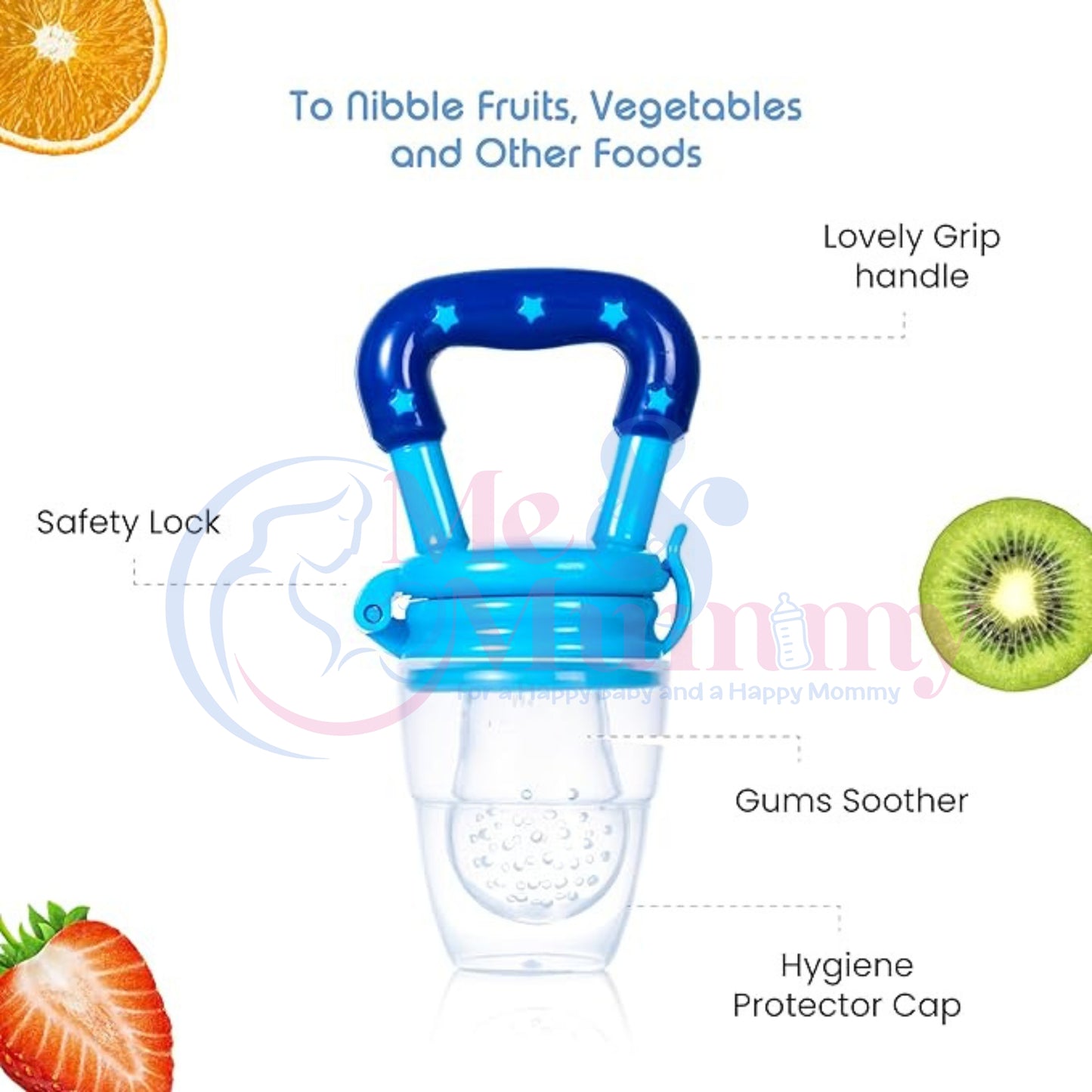 Silicone Food/Fruit Nibbler , Soft Pacifier/Feeder, Teether for Baby, Infant single Pack