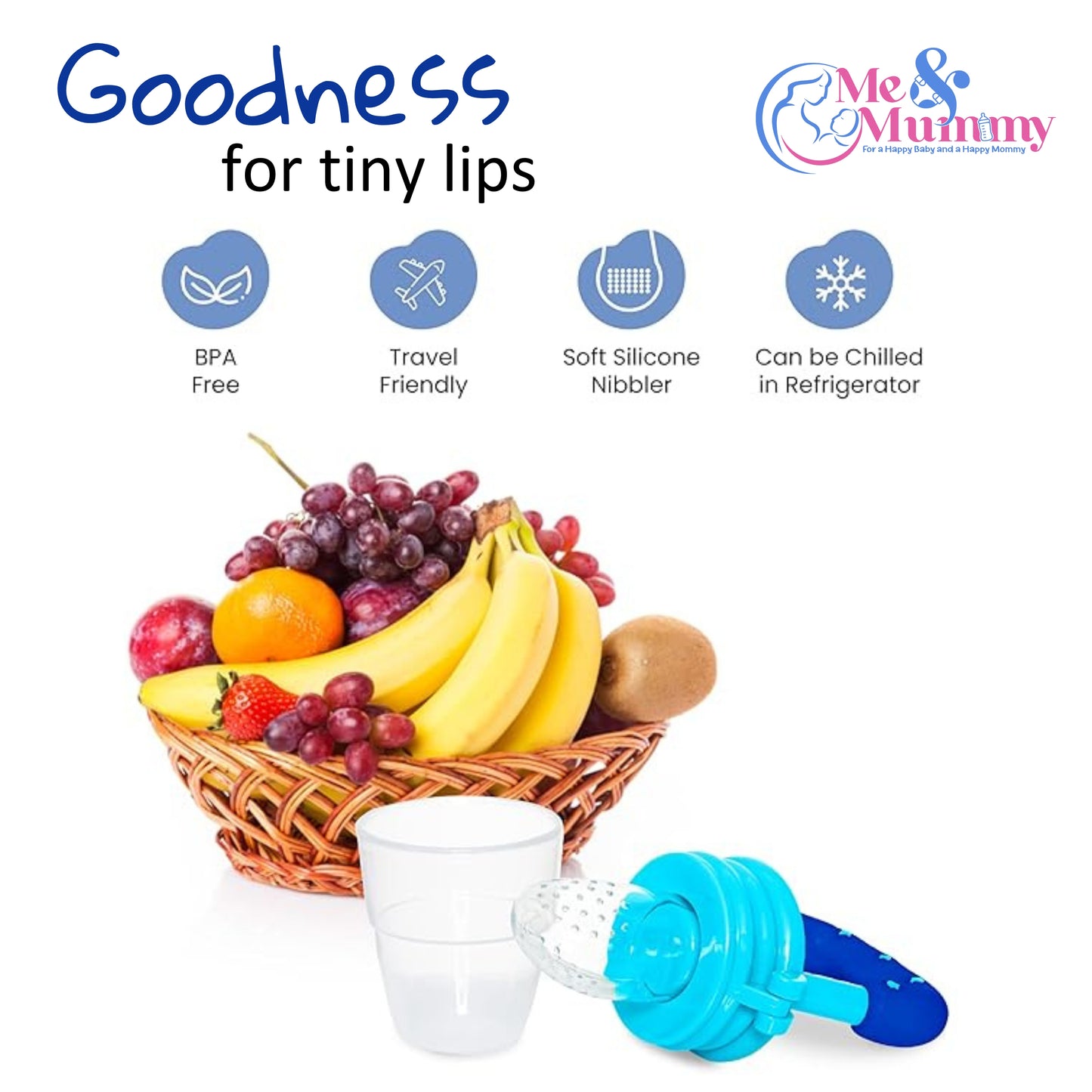 Silicone Food/Fruit Nibbler , Soft Pacifier/Feeder, Teether for Baby, Infant single Pack