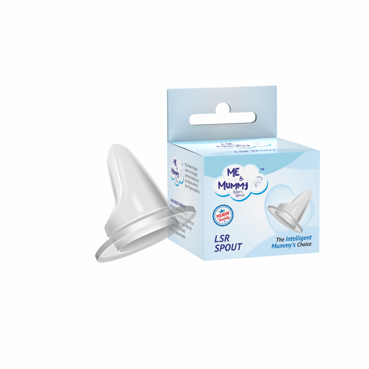 Me and Mummy Silicone Nipple Spout, 2pcs can fix All Regular Neck Feeding Bottles for Baby feeding (Pack Of 2pcs)