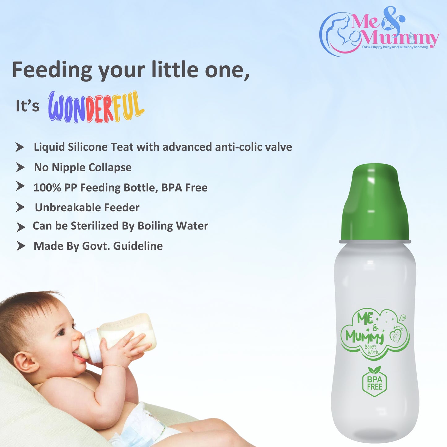 Diano anti-Colic Slim Regular Neck Essential Bpa-Free Baby Feeding Bottle, 250Ml, Pack Of 1, Parrot + Transparent