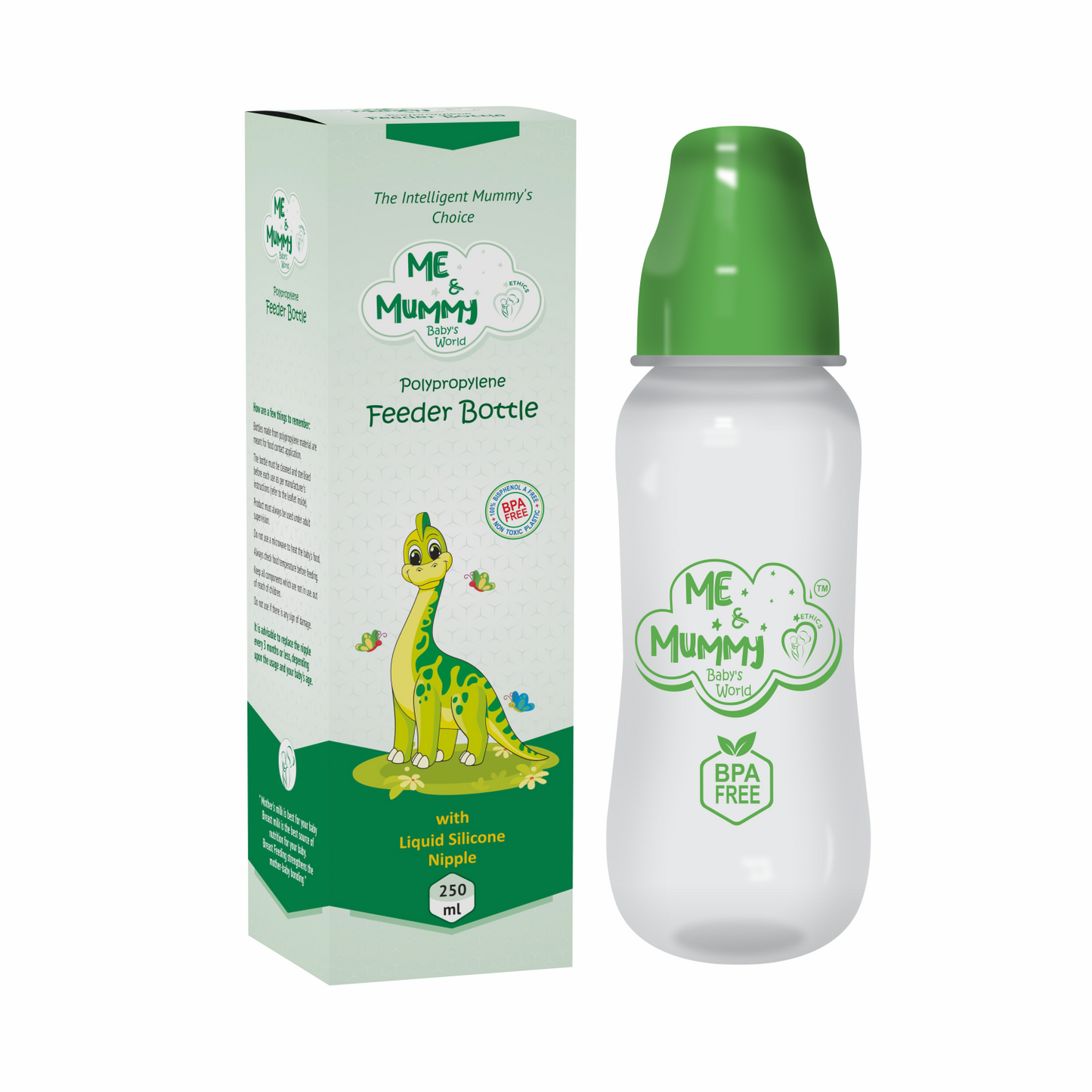 Diano anti-Colic Slim Regular Neck Essential Bpa-Free Baby Feeding Bottle, 250Ml, Pack Of 1, Parrot + Transparent