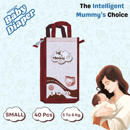 Small Baby Diaper Pants ( For 3 to 8 kg)N Pack Of 40pcs
