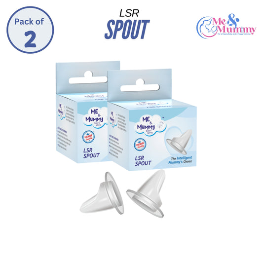 Me and Mummy Silicone Nipple Spout, 2pcs can fix All Regular Neck Feeding Bottles for Baby feeding (Pack Of 2pcs)