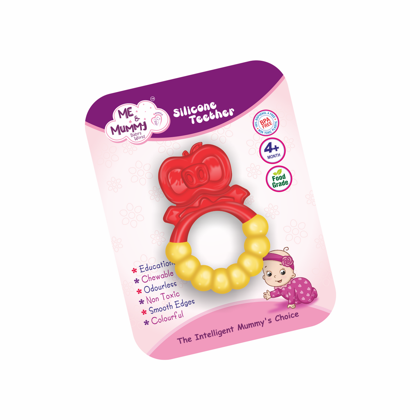 Silicone Rattles And Teathers For New Borns, Baby,Kid (Multi Color)
